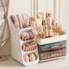 Large Capacity Makeup Organizer Countertop with Makeup Brush Holder for