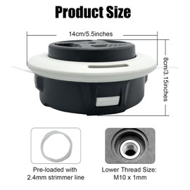 HYSHLC C26-2 Trimmer Head Dual Line, 4002 710 2169 Auto-Cut Strimmer Head Replacement for FS55/FS90/FS130/FR131 String Trimmers