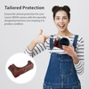 Digital Camera Bottom Protective Case PU Leather Camera Bag with