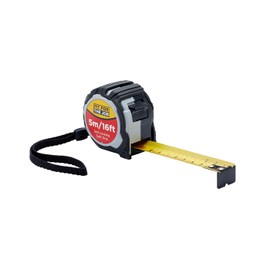 Fit For The Job 5m Tape Measure, Soft Grip Auto Lock Retractable Measuring Tape with Metric Measurements, Wrist Loop and Belt Clip