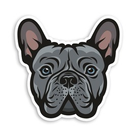 2 x 10cm Blue French Bull Dog Vinyl Stickers - Frenchie Dogs Sticker #70623