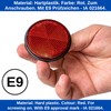4 Pack Round Reflectors Screw On Red with Black Trim
