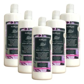 Crema Liquida 1lt Emulación De Baba De Caracol. 5 Piezas
