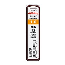 rOtring Tikky Mechanical Pencil Lead Refills, 1.0mm, HB, 10 Count (120 leads)