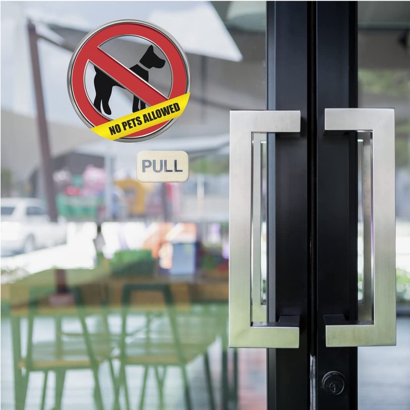 TRUSTY No Pets Allowed Sign for Business Sticker