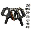 ANDINUS Aluminium MTB Pedals, Steel Axle 9/16", Sturdy and Lightweight