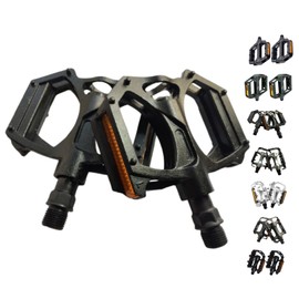 ANDINUS Aluminium MTB Pedals, Steel Axle 9/16", Sturdy and Lightweight (Freeride)