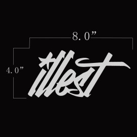 Xotic Tech 2x Euro Racing Style Fatlace ILLEST Symbol Stickers Decal Durable Easy Peel