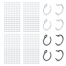 Longita Fake Eyebrow Piercing Fake Lip Labret Studs Stick On Fake Nose Stud Fake Nose Ring Fake Lip Ring Fake Lip Piercing Fake Facial Piercing Adhesive Face Jewelry Non Pierced