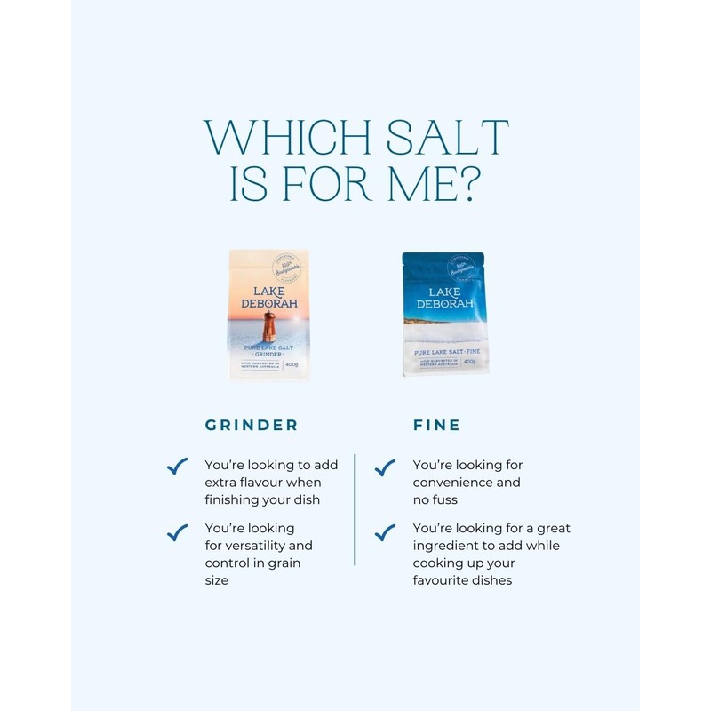 Lake Deborah Salt (14.1oz, Fine Salt)
