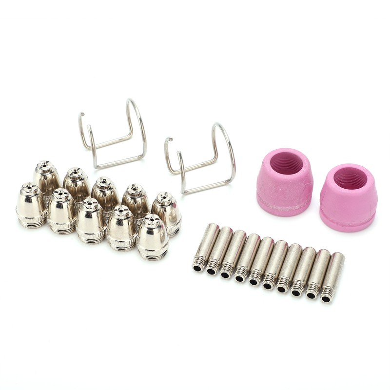 Plasma Cutting Torch Consumables Kit Electrode Contact Tip Ceramics Nozzle