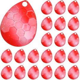 30pcs Fishing Spinner Blades Colorado Blades Colorful Copper Fishing Blades Spinnerbait Lure Making Supplies Tail Spinner Walleye Rig DIY Parts Accessories Tackle