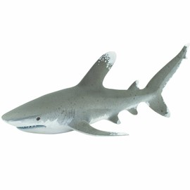 Safari Ltd. Oceanic Whitetip Shark Figurine - Realistic 6" Plastic Figure - Educational Ocean Toy for Boys, Girls, and Kids Ages 3+