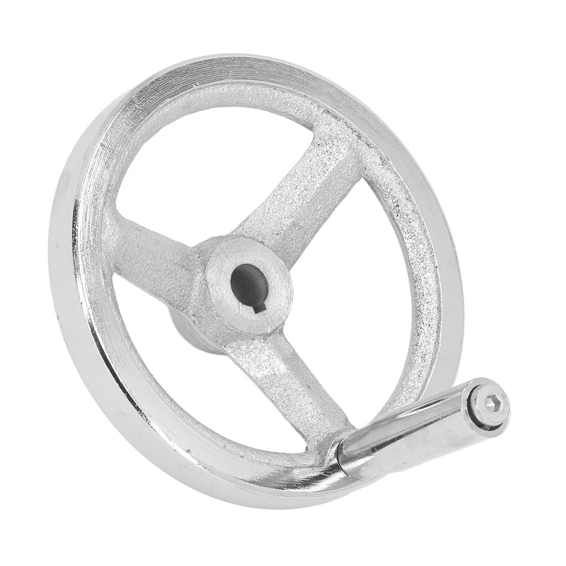 3 Spoke Hand Wheel with Revolving Handle Cast Iron Round