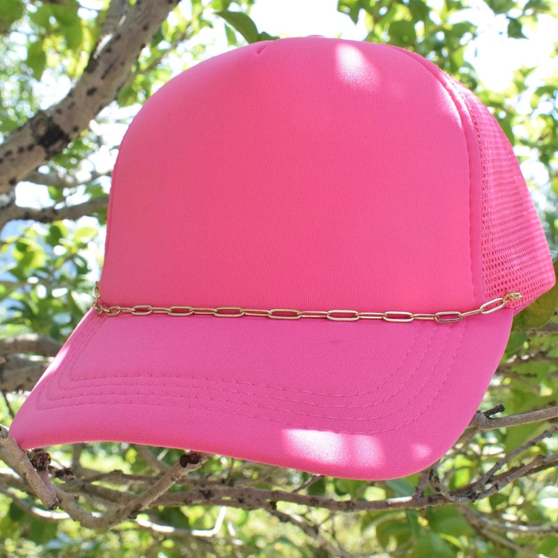 4PCS Trucker Hat Chains Decorative Chain Accessory for Mesh Baseball