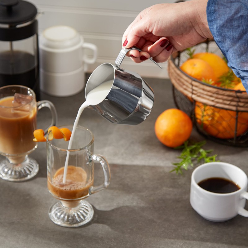 BACKK RSVP International Kitchen Coffee/Espresso Collection Steaming & Frothing Pitcher,