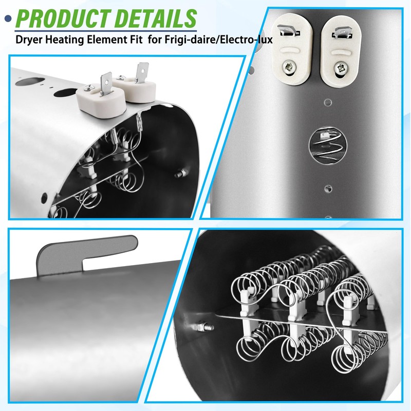 Dryer Heating Element Kit Fit for Frigi-daire/Electro-lux FAQE7001LW0 FAQE7001LW1 FAQE7011KR0