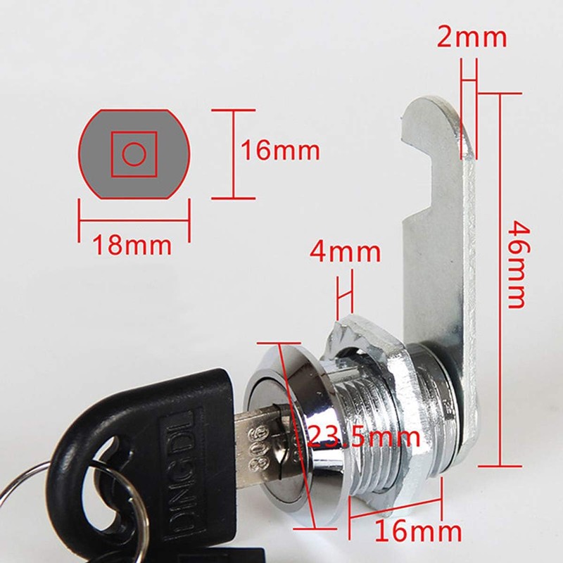 TOP-VIGOR 10Pcs 16mm Security Cam Lock, Cabinet Drawer Security Mailbox