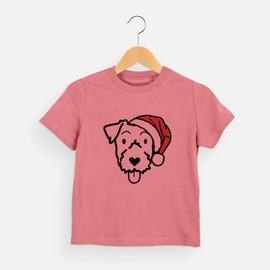 Santa Hat Jack Russell Terrier Toddler T-Shirt 2T Mauve