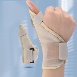 Gatuida Thumb Wrist Brace Wrist Brace with Thumb Thumb Compression Sleeve Breathable Thumb Wrist Sleeve Gentle Support Stabilizer Hand Brace for Tendonitis L