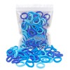 100 Pack Blue Color Nylon Small Hair Ties Toddlers Baby