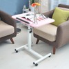 RUIAN Rolling Laptop Desk Adjustable Small Mobile Laptop Standing Table