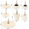 7Pcs Polishing Wheel Set Felt Polishing Buffing Wheel Pad Mop