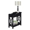 HomeStock Mediterranean Mingle Flip Top End Table with Charging Station,