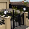 Modern Black Aluminium Solar Powered LED Garden Lantern 15 Inch