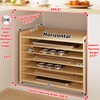 7 Tier Wooden Tray Dividers for Cabinets Cookie Sheet Organizer