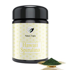 Nature Topia© Hawaii Spirulina Powder 150 g Unique, Pure and Gentle Dried Independently Laboratory Tested and Bottled in Germany