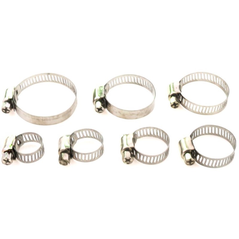 DollaTek 60 Piece Adjustable 8-38mm Range Stainless Steel Worm Gear