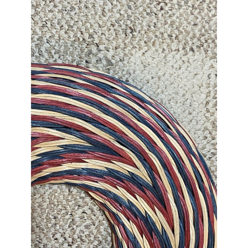 Threshold New Threshold Round Handcrafted Rattan Wreath Floral Decor 16"