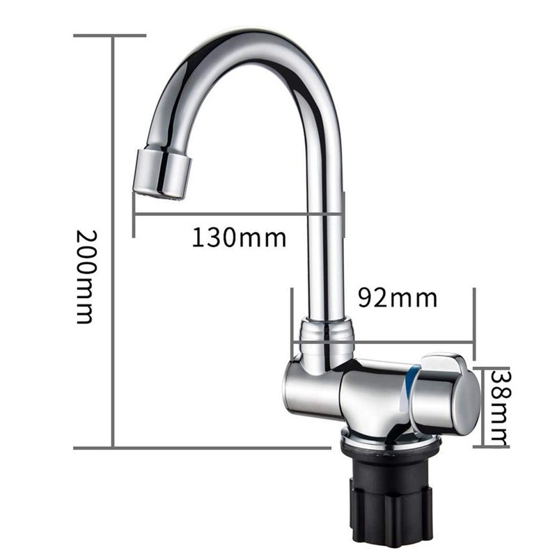 Pojedehy Foldable Kitchen Faucet 360 Dgree Rotation Sink Water Tap