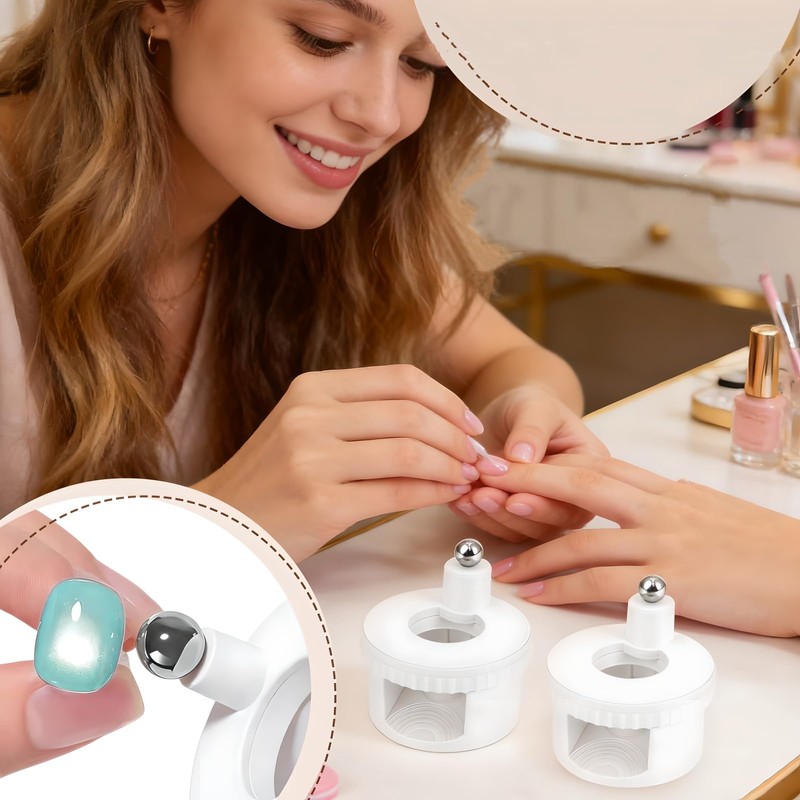 Magnetic Nail Magnet 360 Degree Rotation Marble Nail Glass Ball
