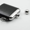 iSavage 6oz Rectangle Hip Flask with a Detachable Leather Pouch-YM605