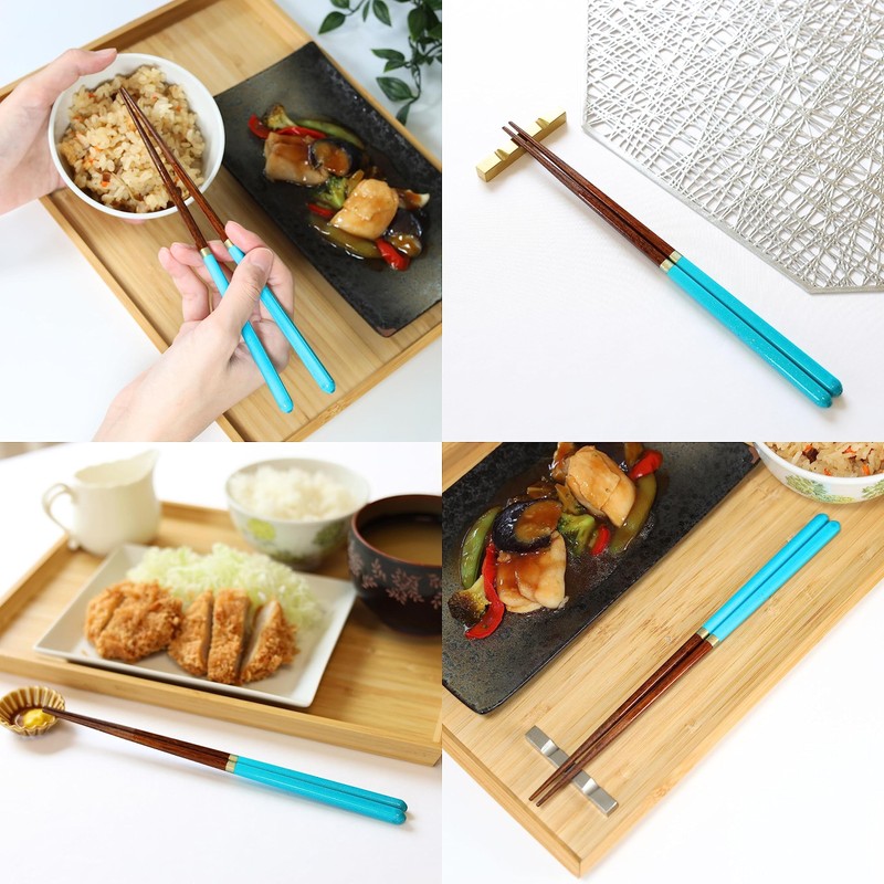 FlaColle Chopsticks Moon March Aquamarine, Choose from Birth Month Chopsticks,