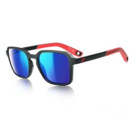 ICECUBE Laso-17 Polarized Sunglasses – Lightweight Square Frame, Anti-Slip Rubber Nose Pads, Sporty Rubber-Tipped Temples for All-Day Wear