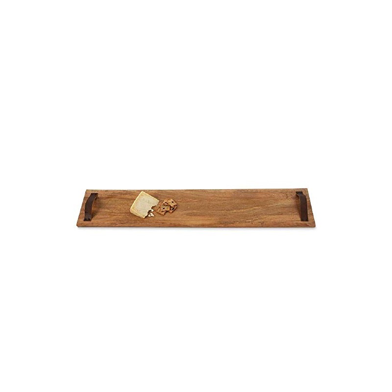 Mud Pie Long Oversized Wood Board 8" x 42", Brown