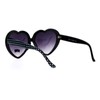 Polka Dot Black Heart Shaped Sunglasses