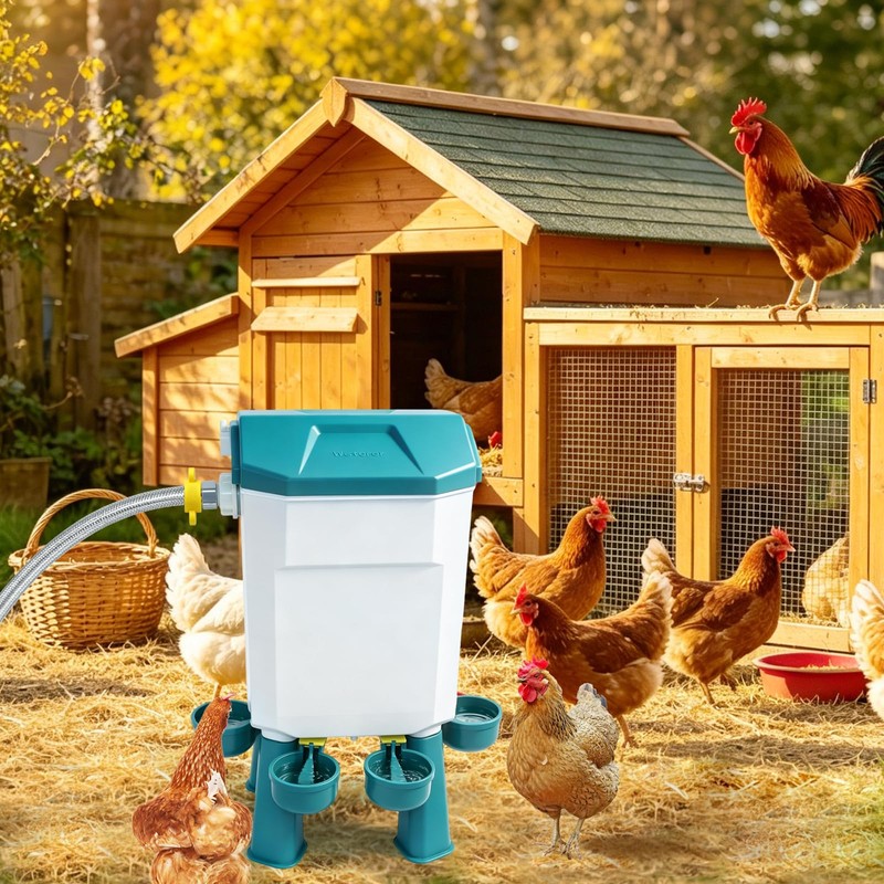 Meyoppm 2 Gallon Automatic Chicken Waterer with Precision Float Valve