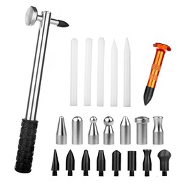 LadyRosian Dent Repair 22PCS Tools Paintless Dent Repair Hammer with Knock Down Head Tap Tools Set for Car Dent Removal