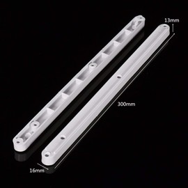 Tutoy 5 Pairs White Plastic Drawer Runners Cupboard Guide Rail Sledge for 17 mm Grooves Drawer