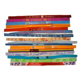 120 Pulseras Tela Personalizadas Logo Marca Campaña (nudo)s Negro