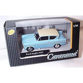 cararama white blue F0RD anglia MK1 vehicle 1:43 scale diecast model