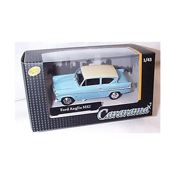cararama white blue F0RD anglia MK1 vehicle 1:43 scale diecast