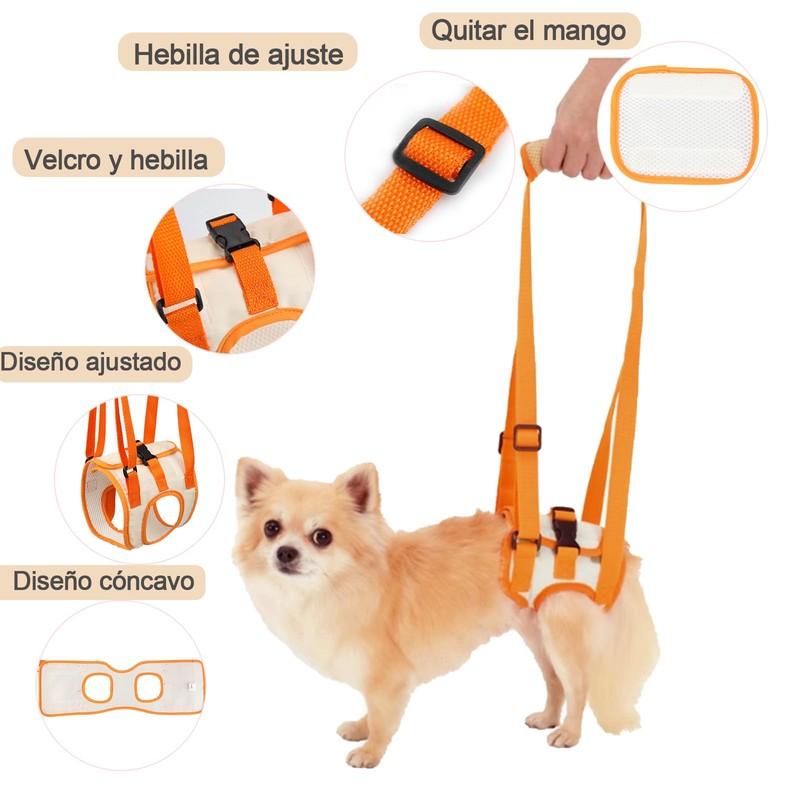 UYBNBVD Arnés de Elevación para Perro Ligero y Transpirable,Arnés Acolchado