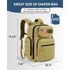 MIRACOL Military Diaper Bag for Dad - Insulated Baby Backpack