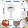 PIAOPIAONIU 20 Pcs Dry Erase Paddles Round White Double Sided