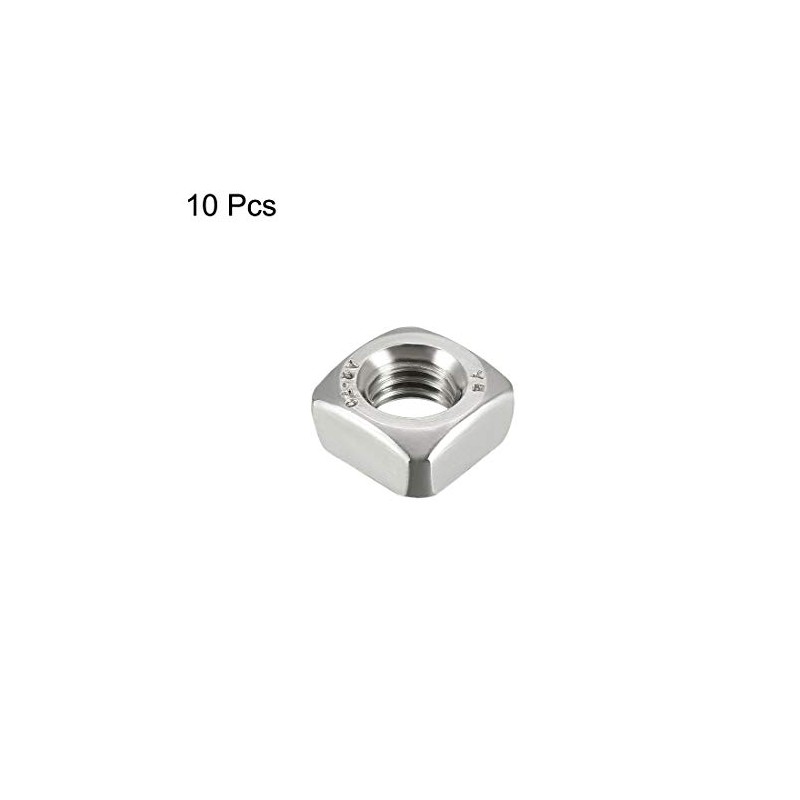sourcing map M8 Square Nuts, 304 Stainless Steel Metric Coarse